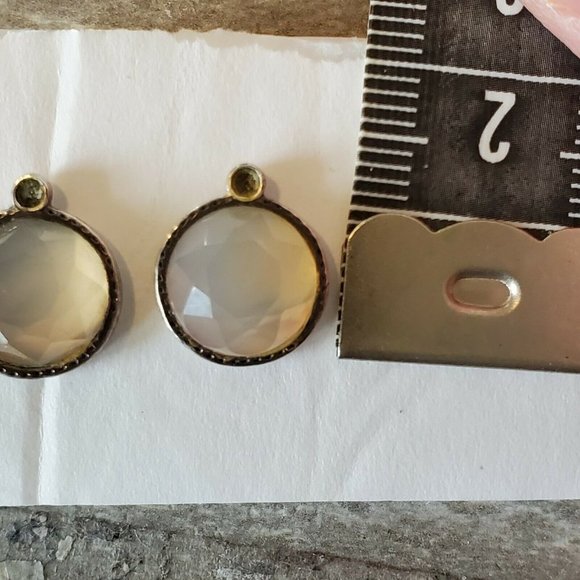 Satellite Paris Faceted Quartz Earrings Studs - Picture 3 of 11